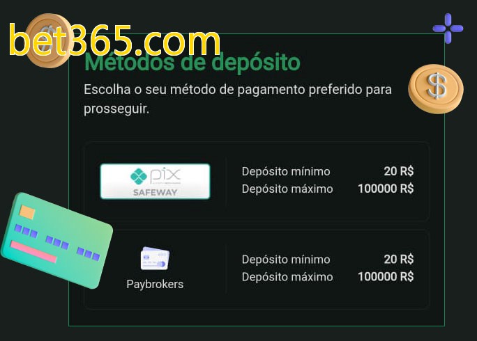 O cassino bet365.combet oferece uma grande variedade de métodos de pagamento